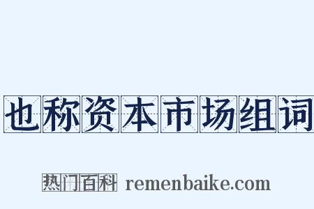 也称资本市场组词是什么意思的图片